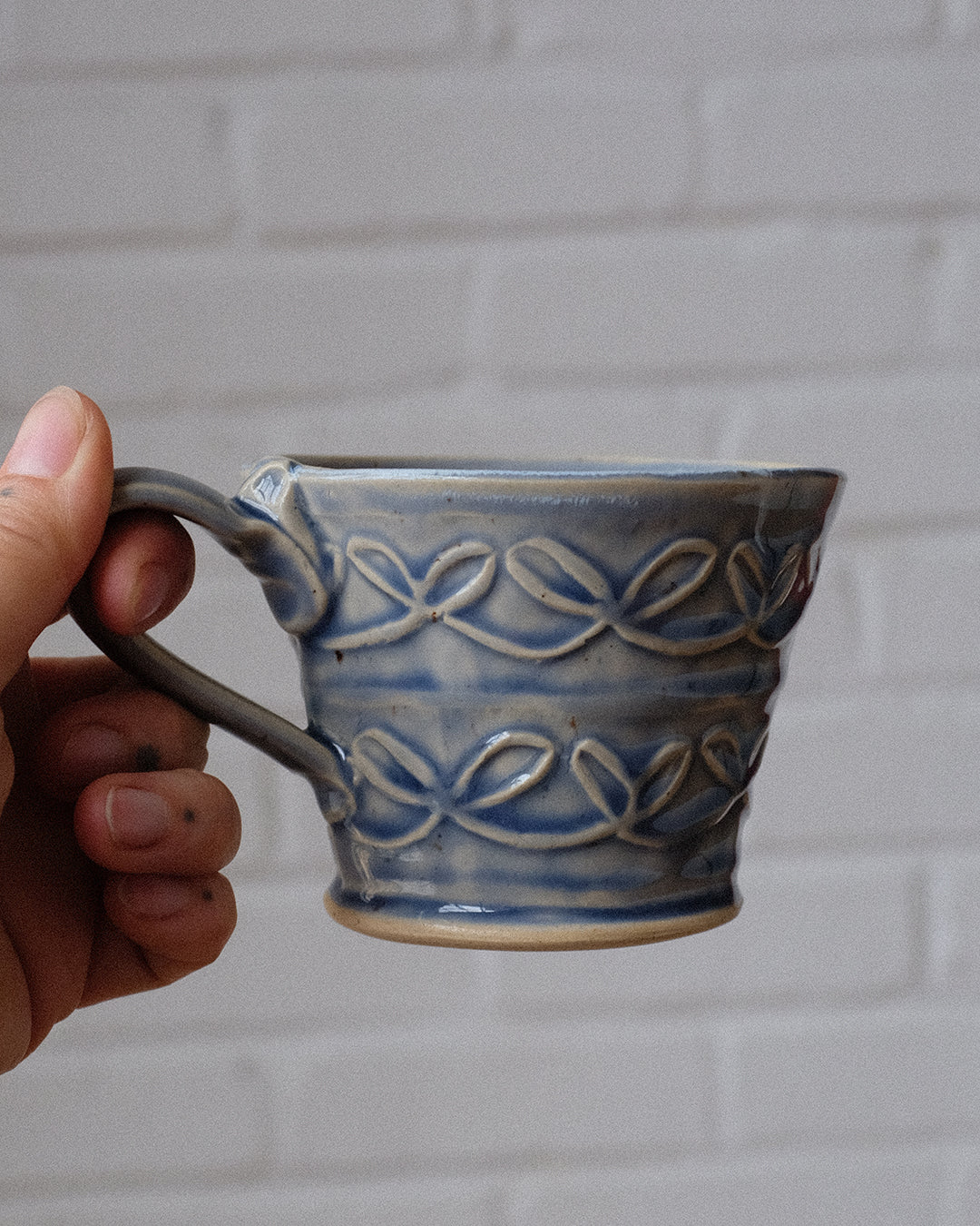 bow pattern stamp, coffee mug