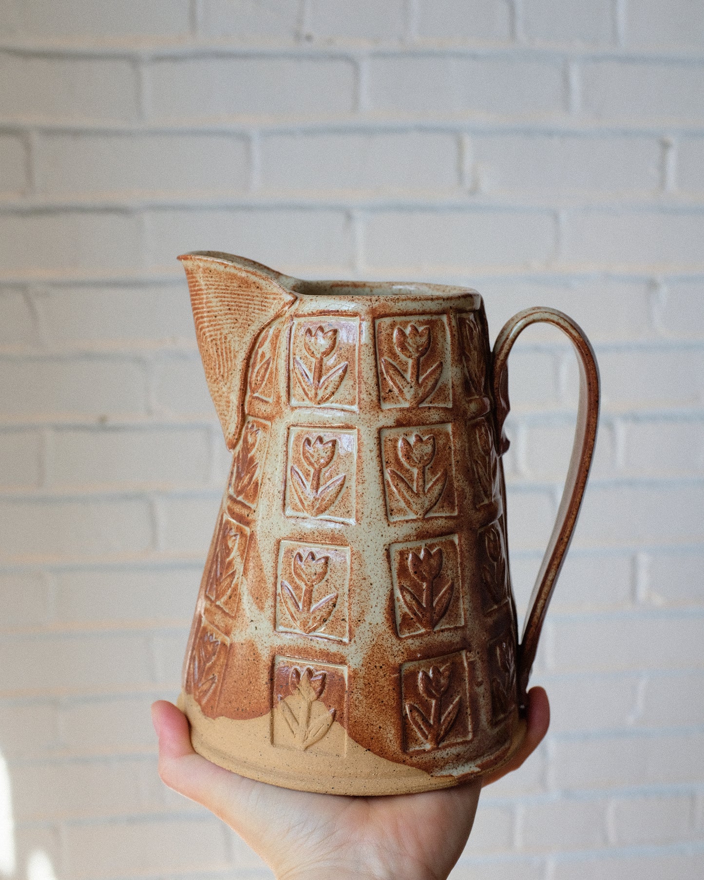 Tulip stamp pitcher
