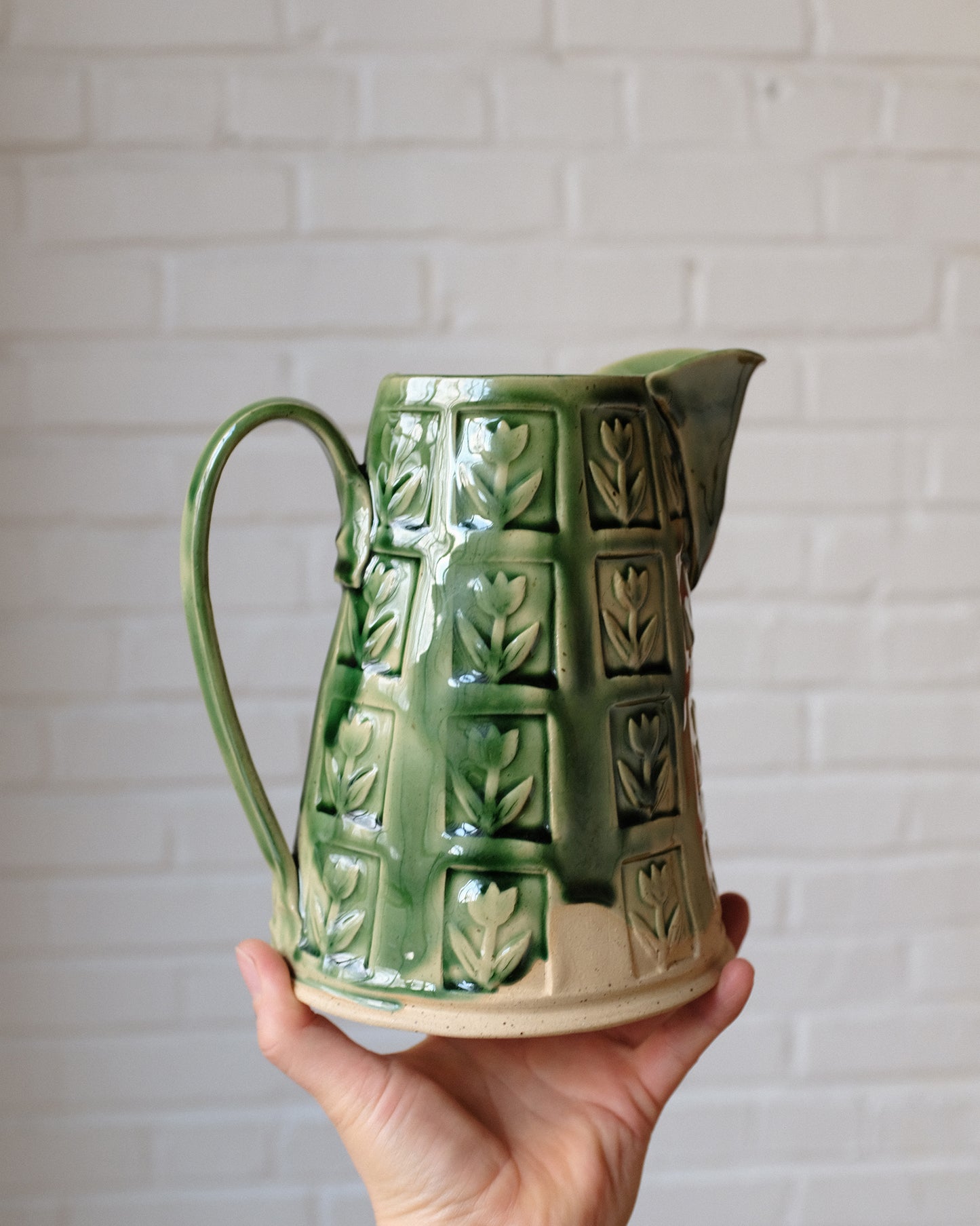 Tulip stamp pitcher