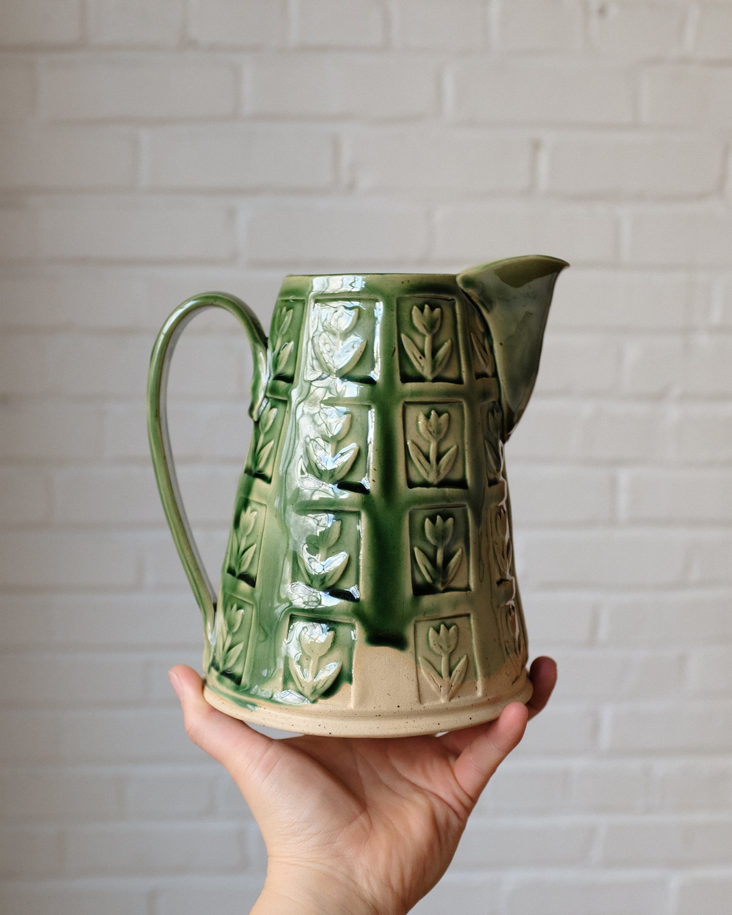 Tulip stamp pitcher