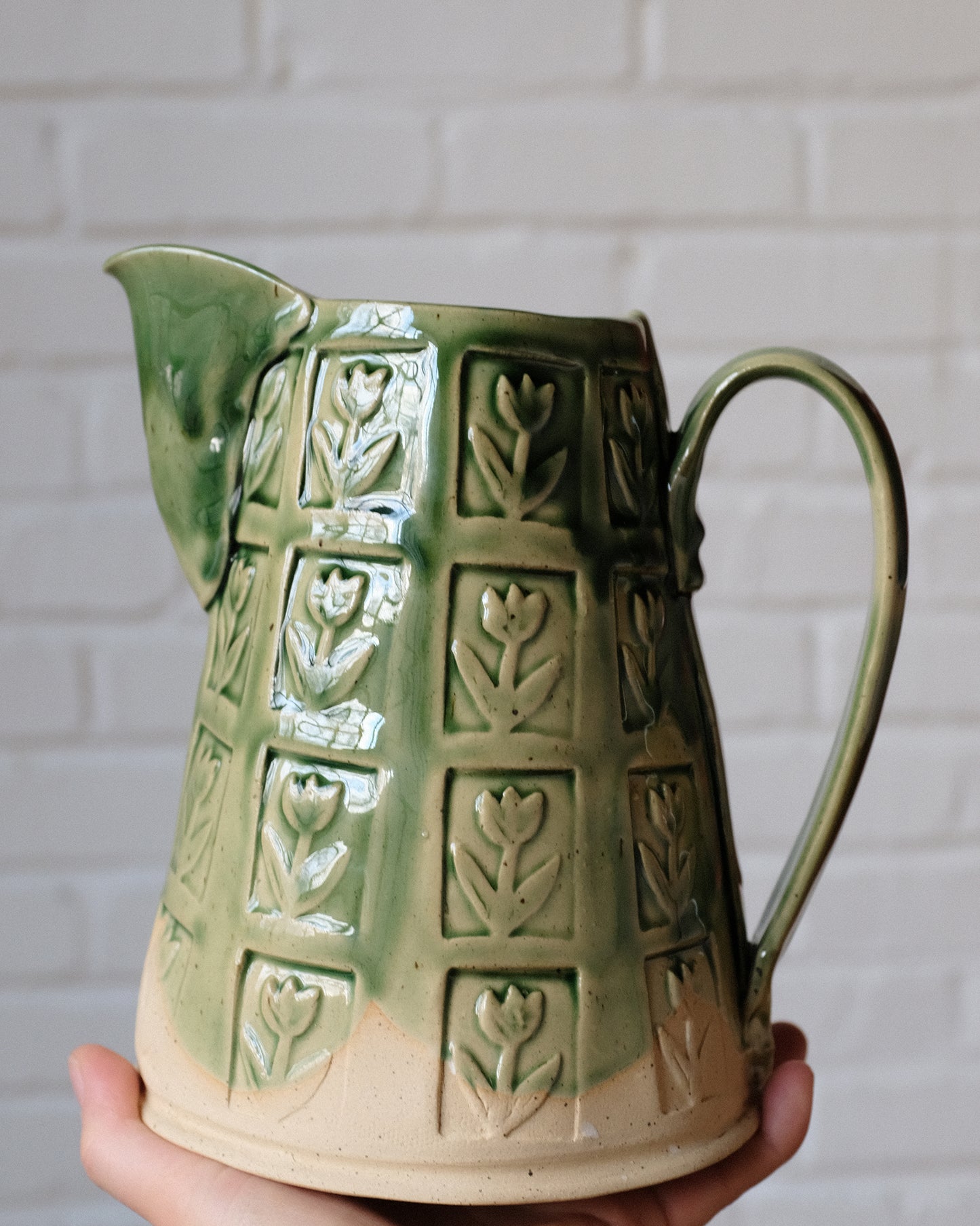 Tulip stamp pitcher