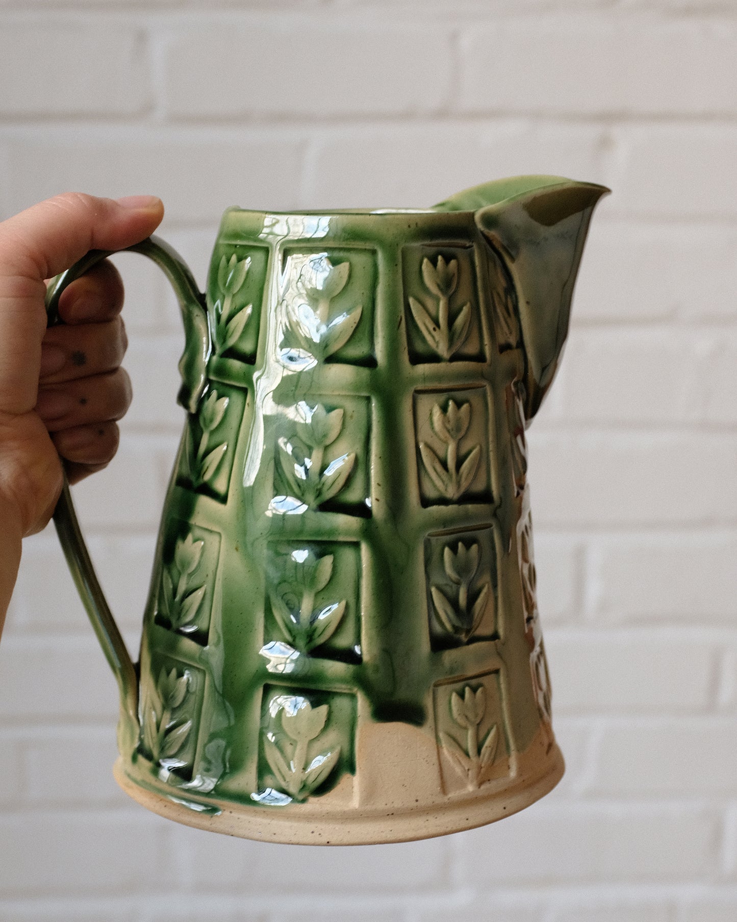 Tulip stamp pitcher