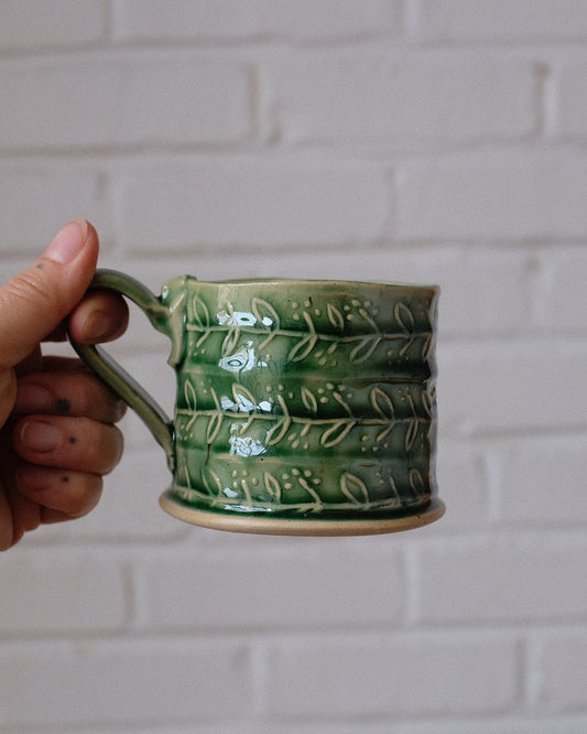 vines stamp mug, short