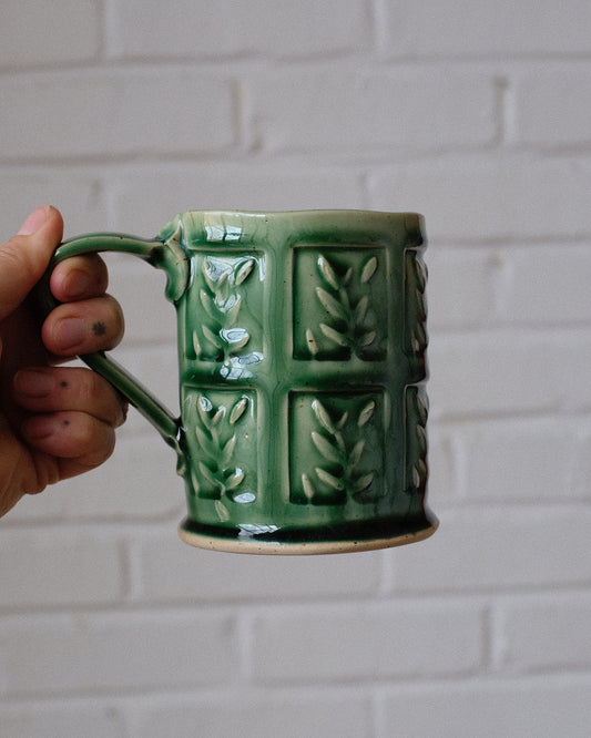 herb stamp mug, tall