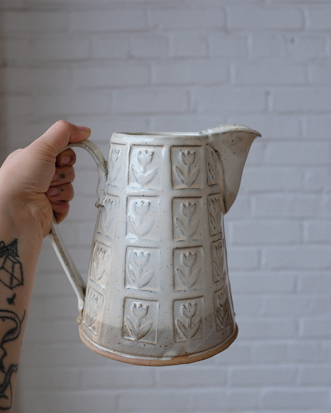 Tulip stamp pitcher