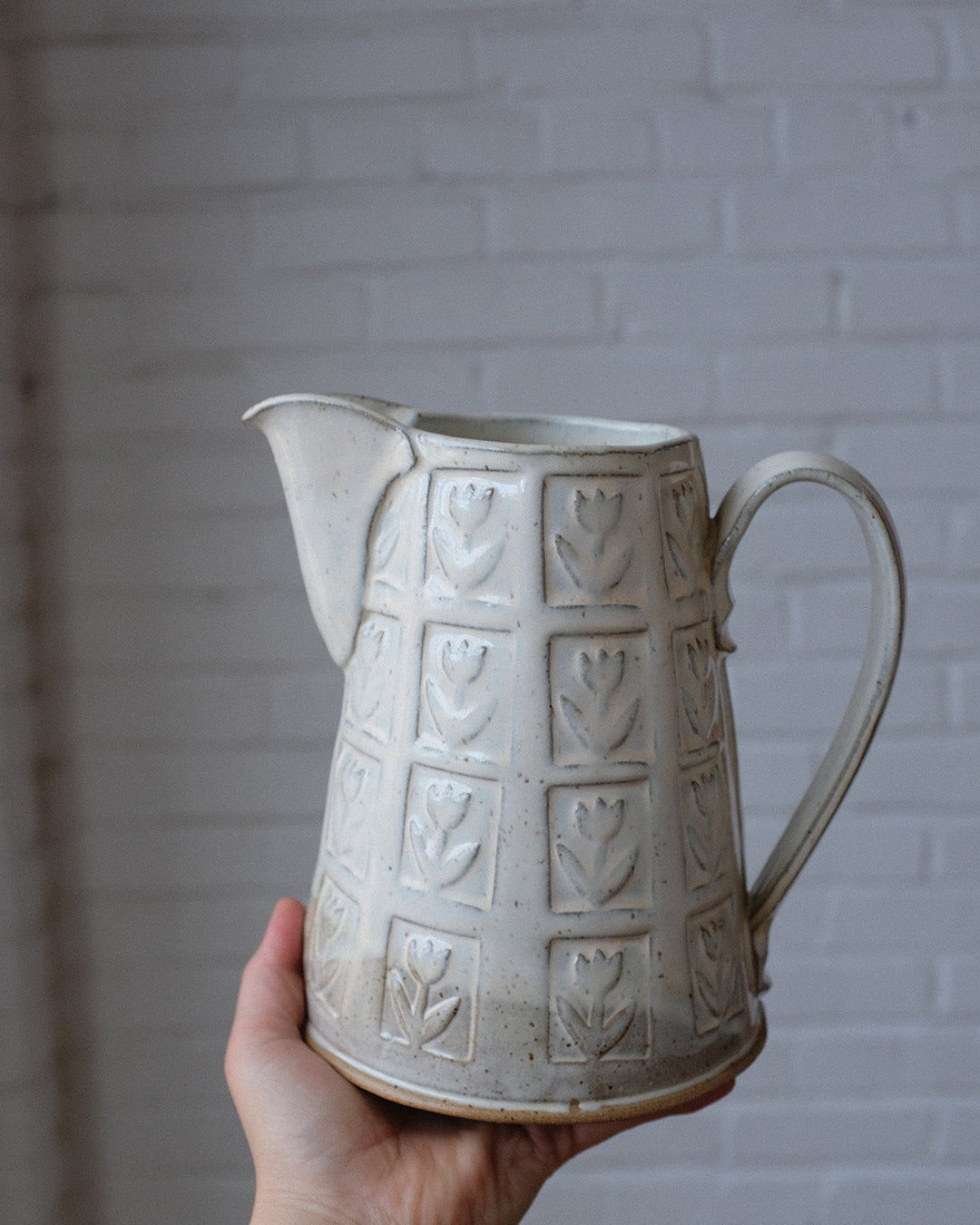 Tulip stamp pitcher