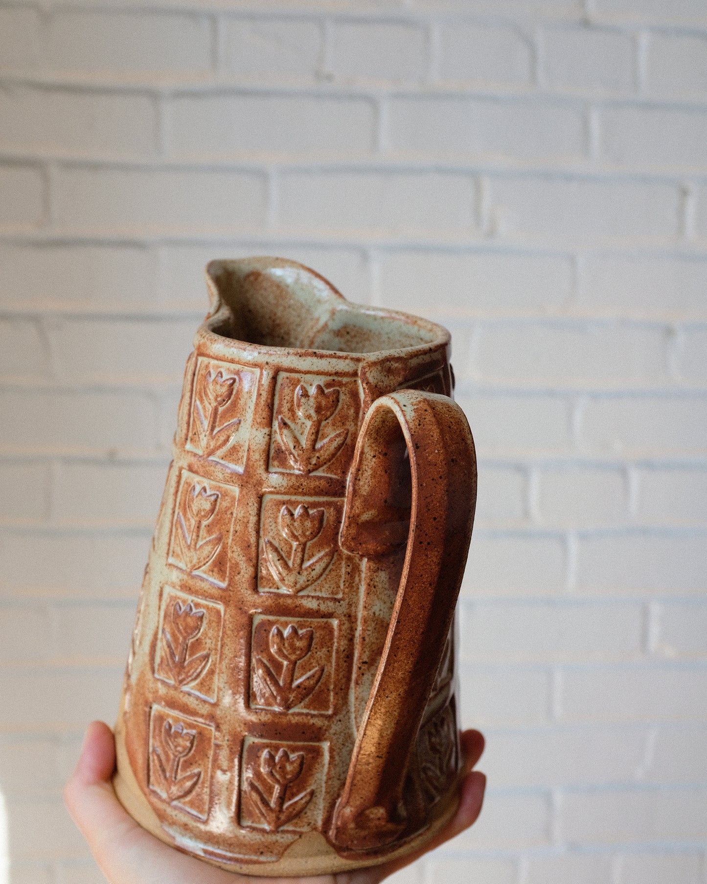 Tulip stamp pitcher